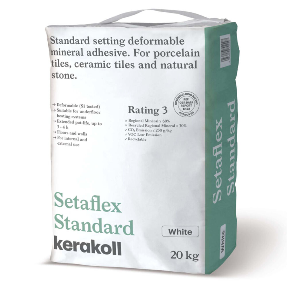 Kerakoll Setaflex Standard Setting Tile Adhesive White 20kg