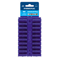 Product image for Rawlplug UNO Universal Plastic Wall Plug Blue 8x32mm 80pk