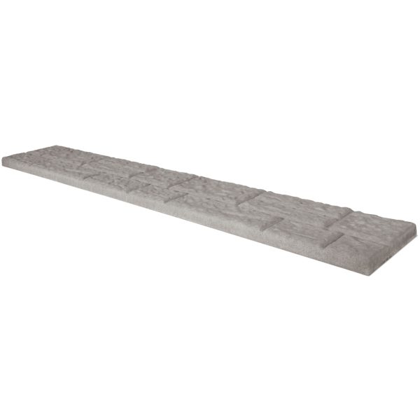 Product image for Concrete Gravel Board. Rock Faced Medium Profile 305mm