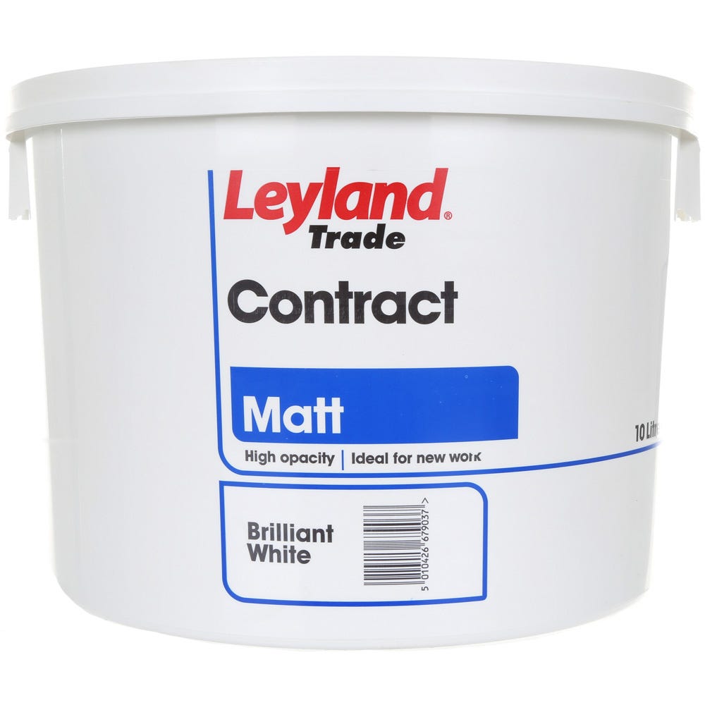 Product image for Leyland Contract Matt Brilliant White 10ltr