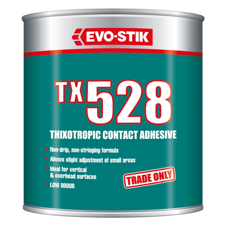 Product image for EVO-STIK TX528 Thixotropic Contact Adhesive 1ltr - Amber
