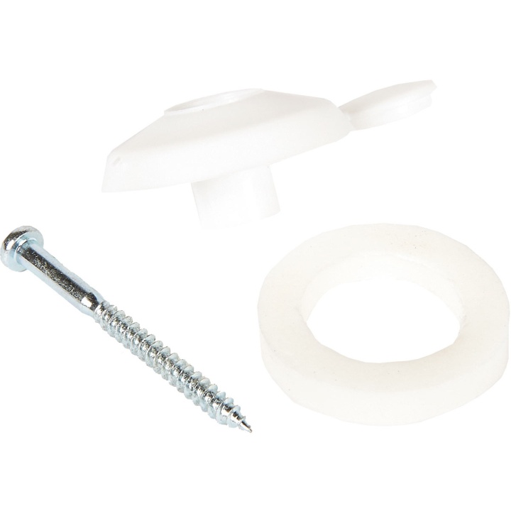 Product image for 10mm Polycarbonate Fixing Buttons With Sealing Washer & Screw Pack of 10