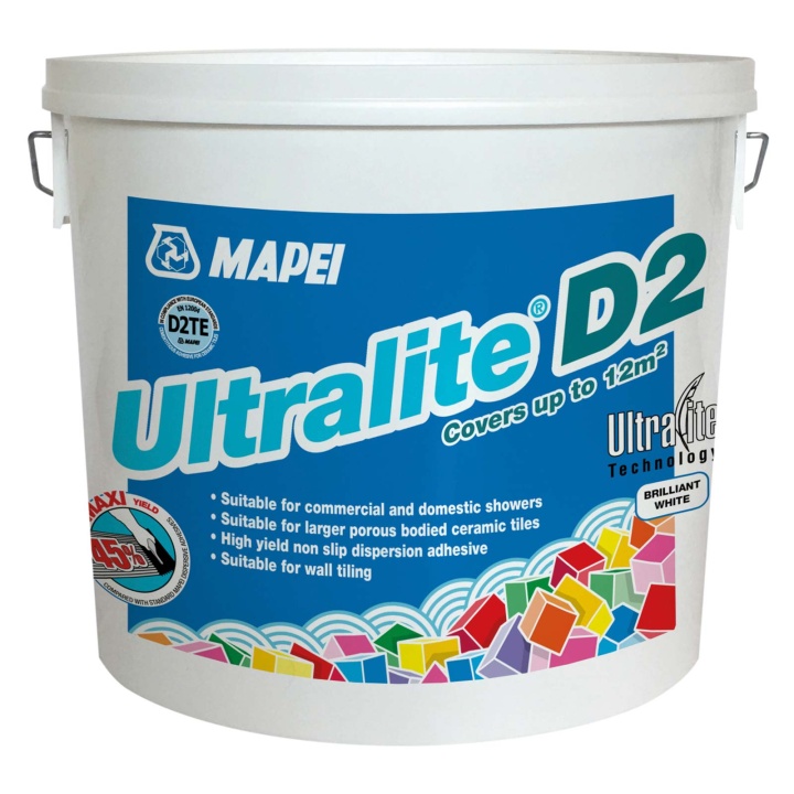 Image of Mapei Ultralite D2 Tile Adhesive 12.5kg