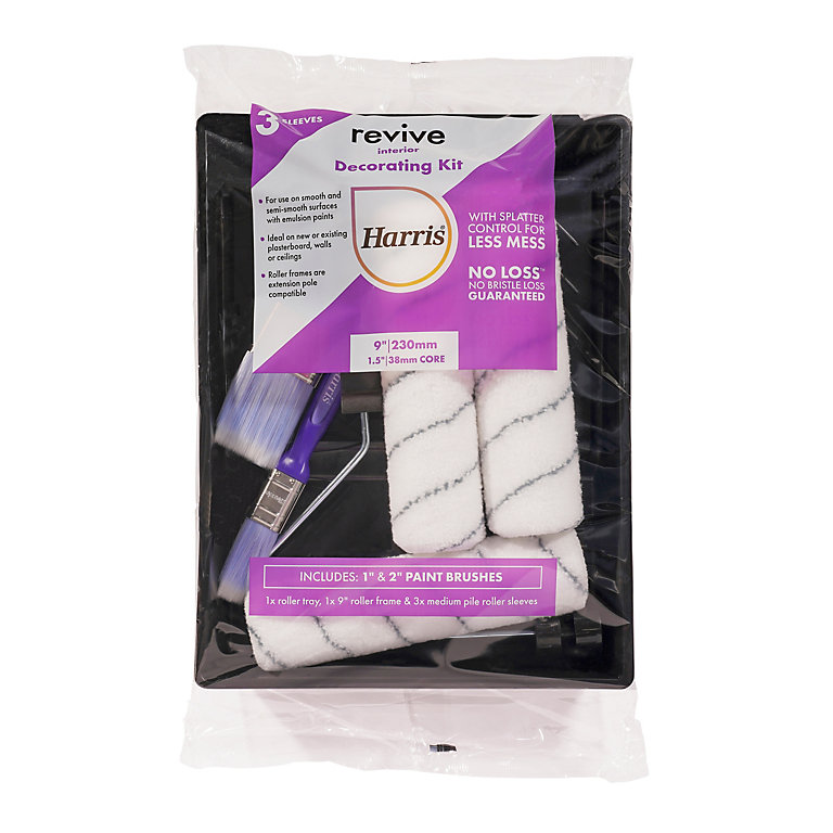 Image of Harris Revive Polyester Medium pile Decorating set, 7 pieces