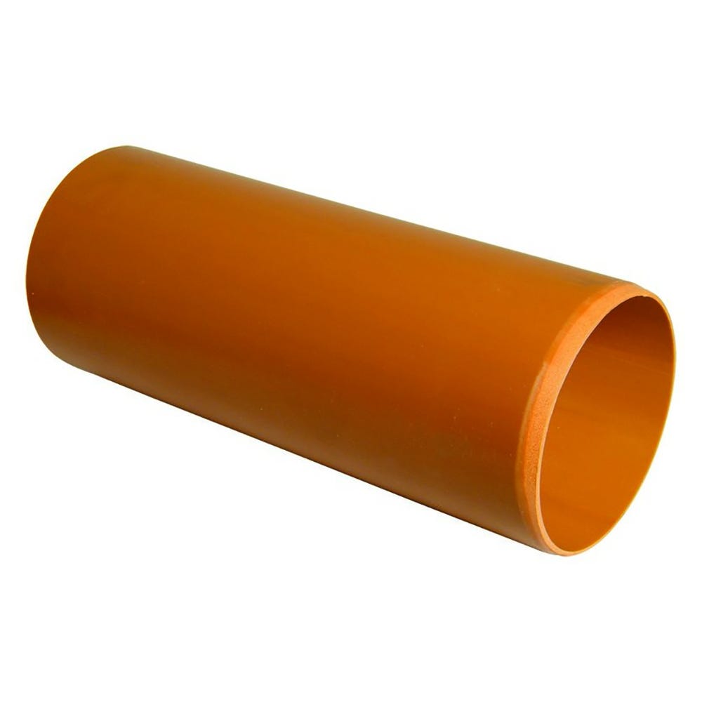 Image of 110mm FloPlast Underground Pipe Plain Ended 6000mm
