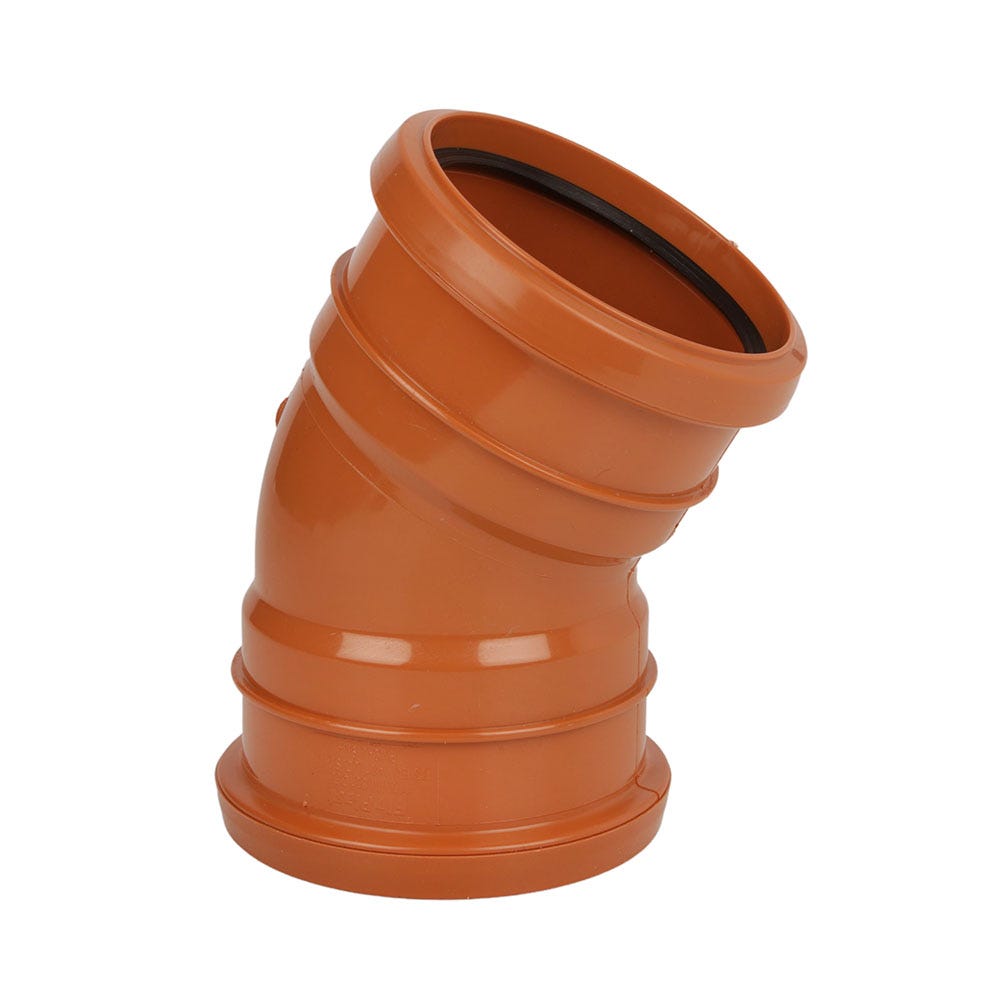 Product image for 110mm FloPlast Underground 30° Bend Double Socket