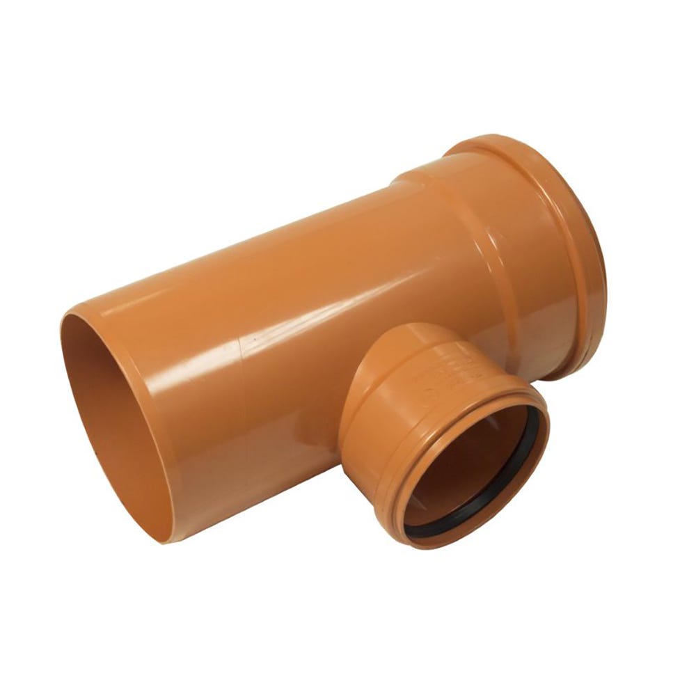 Image of 160mm x 110mm FloPlast Underground 87.5° Unequal Junction Double Socket