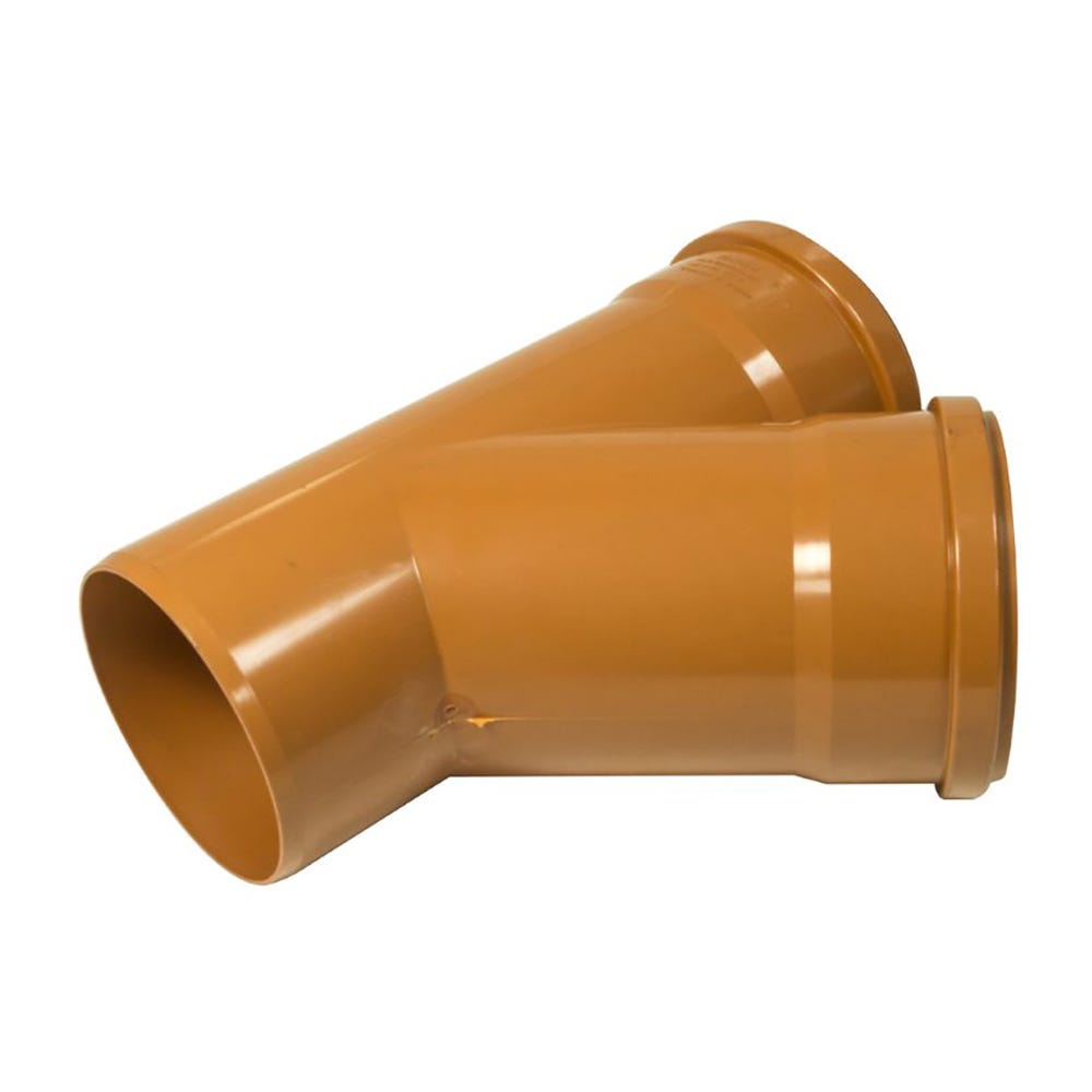 Product image for 160mm FloPlast Underground 45° Equal Junction Double Socket