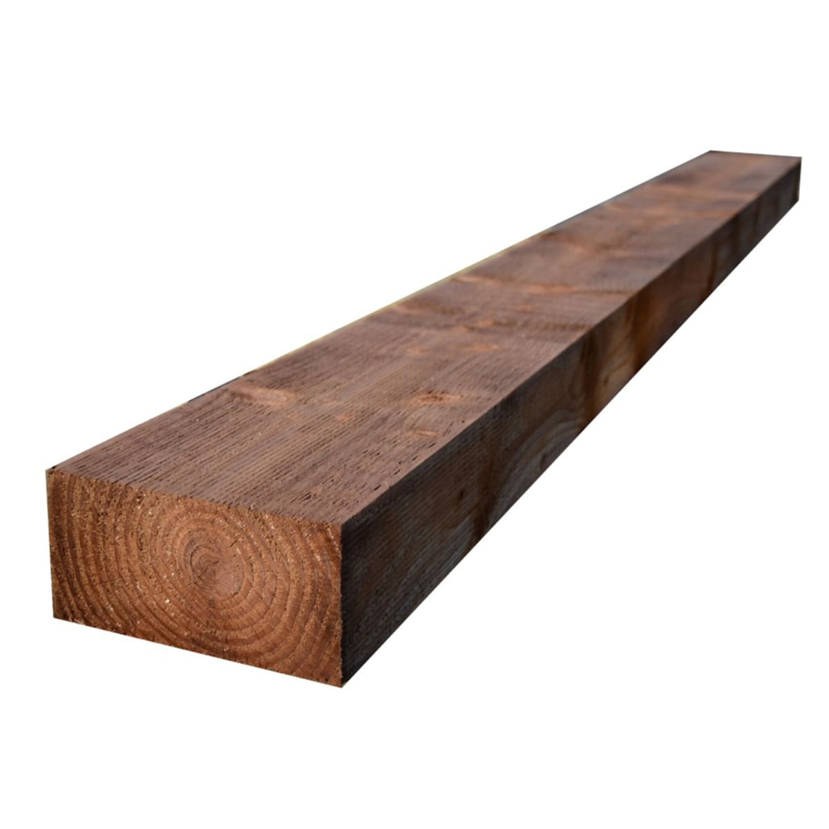 Product image for Treated Incised UC4 Sleeper Brown 100 X 200 X 2400mm