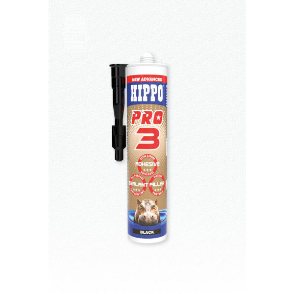 Image of Tembe Hippo Pro 3 Adhesive Filler & Sealant Black 300ml