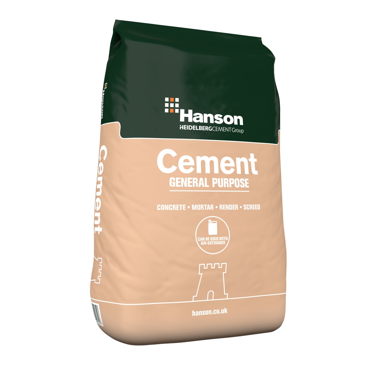 Product image for Hanson General Purpose Cement Paper Bag 25kg