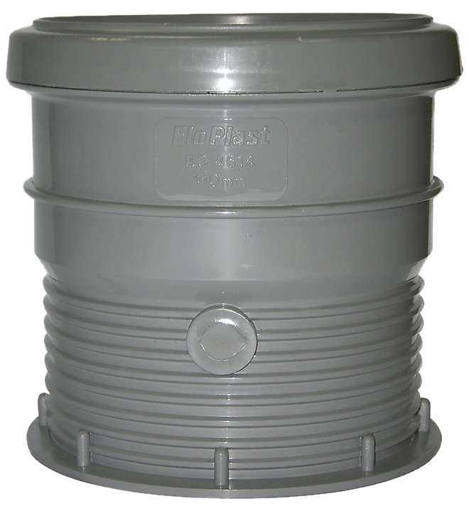 Product image for FloPlast Ring seal soil Grey Waste pipe connector, (Dia)110mm