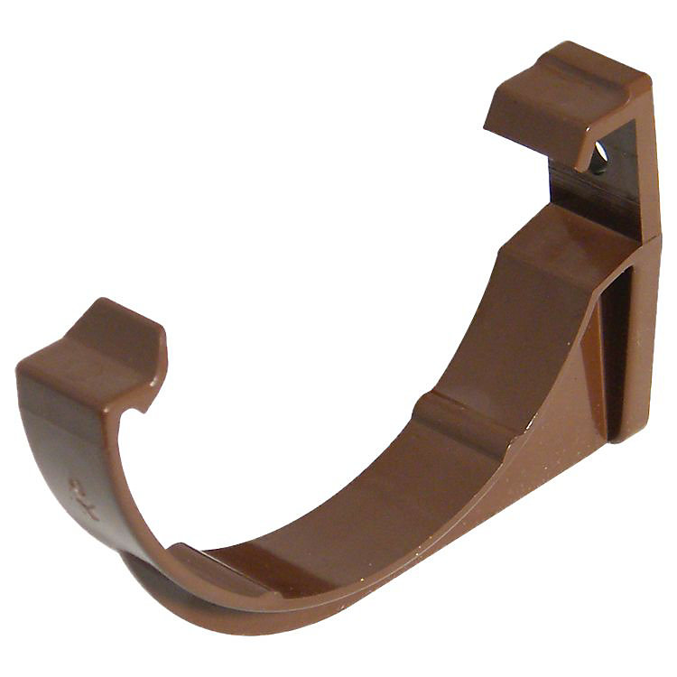 Product image for FloPlast Miniflo Brown Half round Fascia Bracket (Dia) 76mm , Pack of 2