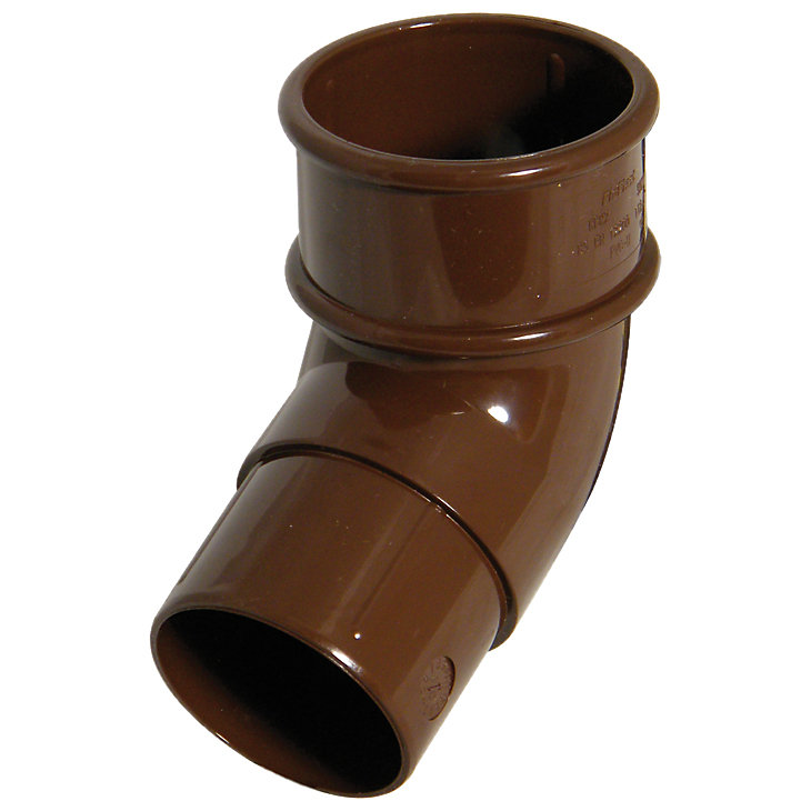 Product image for FloPlast Miniflo Brown Round 112.5° Offset Downpipe bend, (Dia)50mm