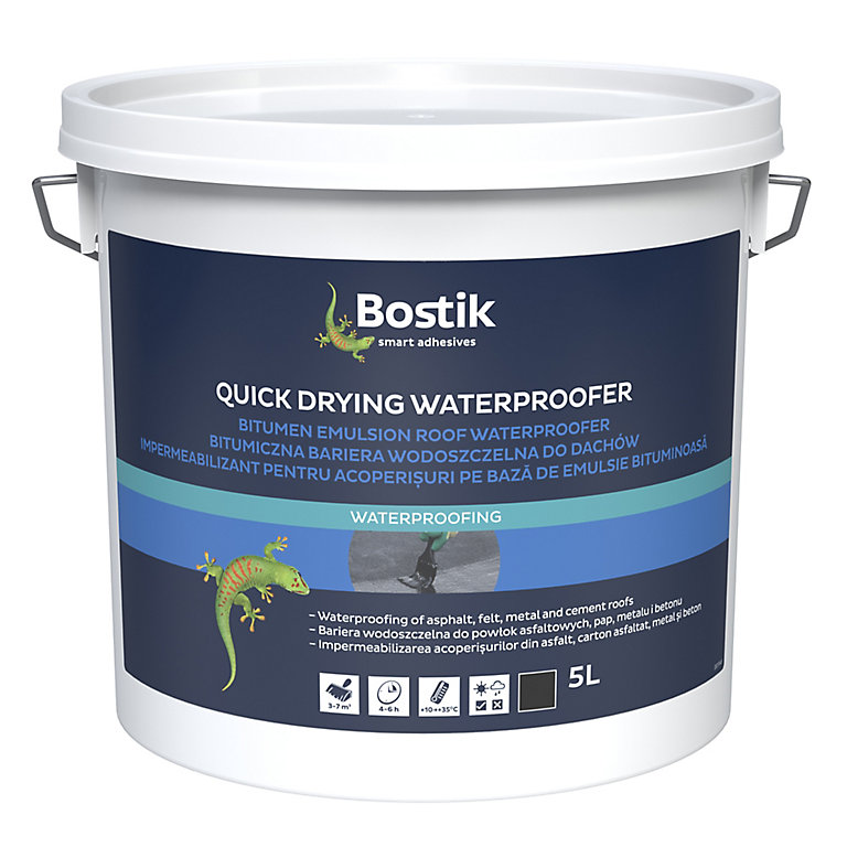 Product image for Bostik Black Roofing waterproofer, 5L Tub