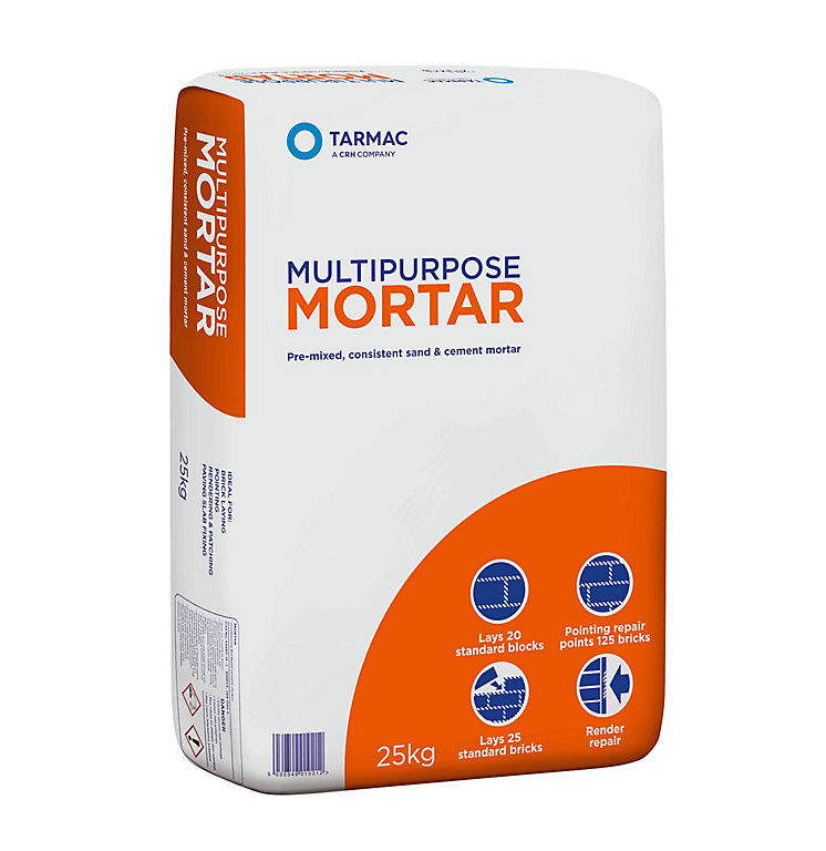 Product image for Tarmac Multipurpose Mortar, 25kg Bag - Ready mixed