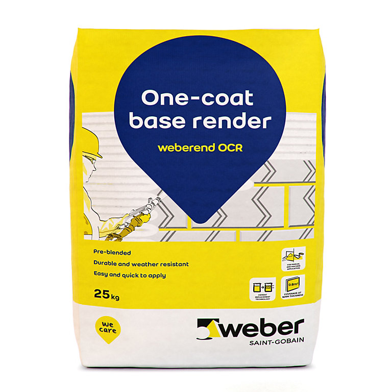 Product image for Weber Saint-Gobain Render, 25kg Bag - Requires mixing before use