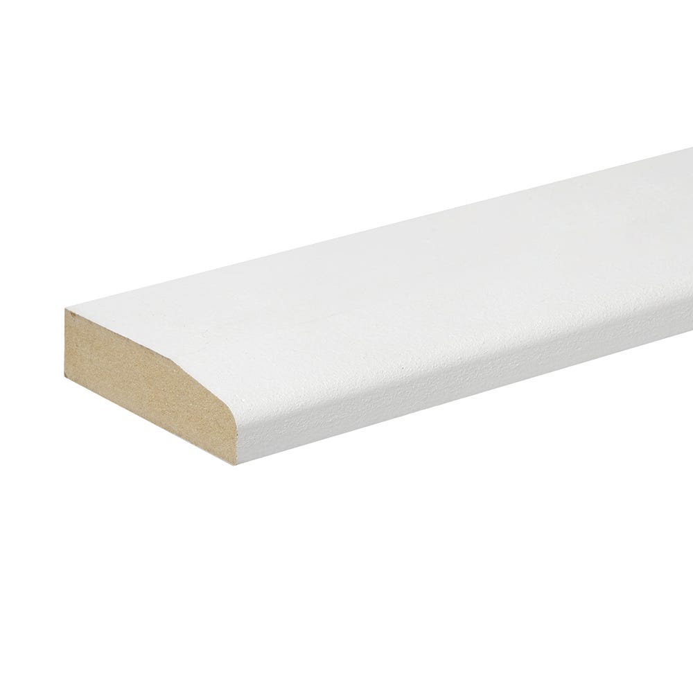 Product image for 18mm x 68mm MDF White Primed Chamfered Architrave 4400mm