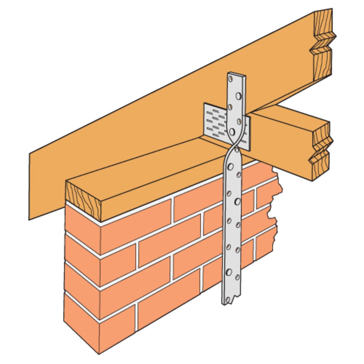 Product image for Simpson Strong-tie Light Twisted Restraint Strap 1000 X 100 X 2.5mm