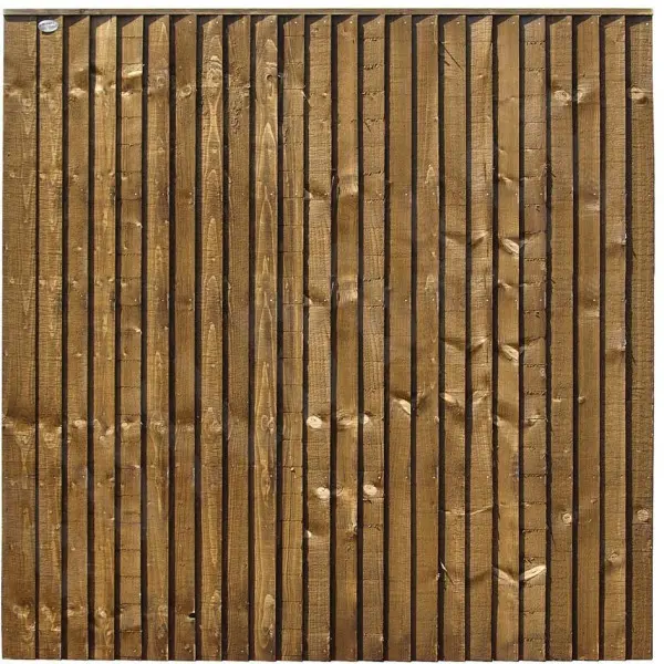 Product image for Featheredge Weston Fence Panel Brown 1.83m