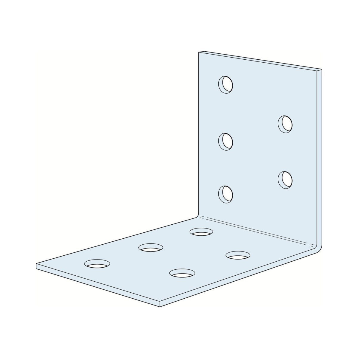 Product image for Simpson Strong-tie Nail Plate Angle Bracket 60 X 40 X 60