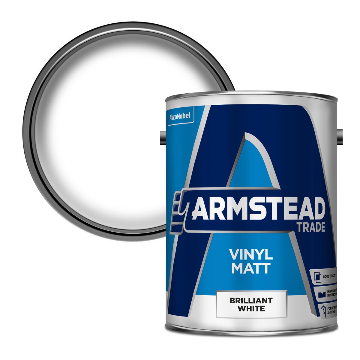 Image of Armstead Trade Vinyl Matt 5 Litre Brilliant White