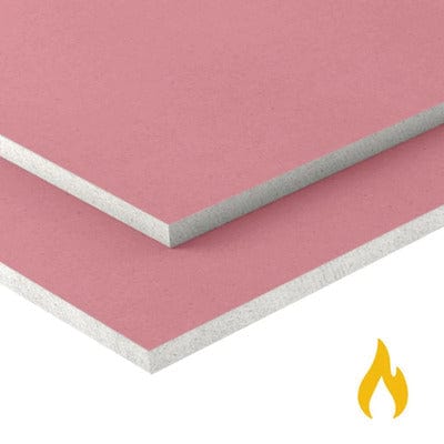 Image of Fire Resistant Plasterboard Tapered Edge (2.4m x 1.2m) - All Sizes