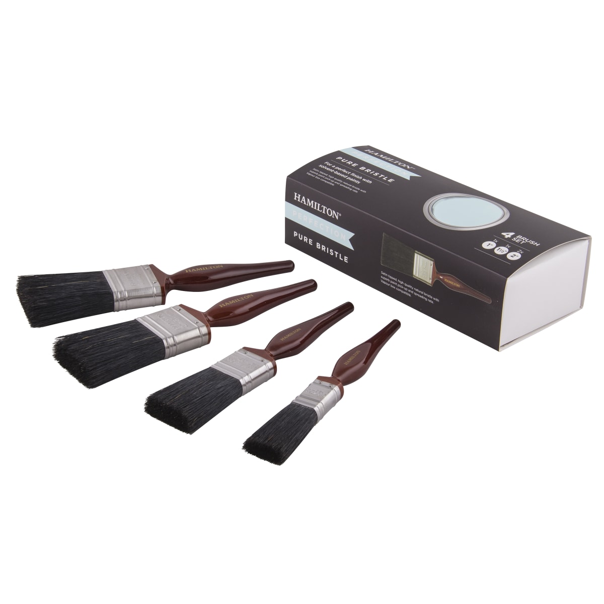 Product image for Hamilton Perfection Pure Bristle Brush Pack Of 4