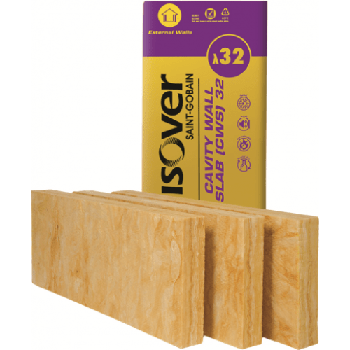 Product image for Isover Batt - CWS 32 (All Sizes) 1.2m x 0.45m
