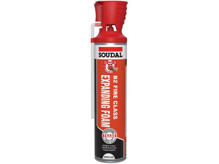 Product image for Soudal B2 Genius Gun Fire &amp; Acoustic Expanding Foam 600ml