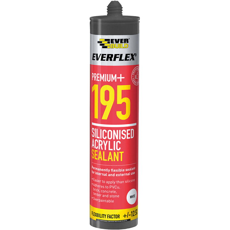 Product image for Everbuild Siliconised Acrylic Sealant White 300ml