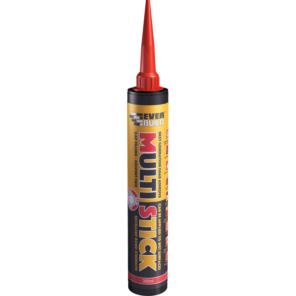 Product image for Everbuild Multi Stick Grab Adhesive Solvent Free White 350ml