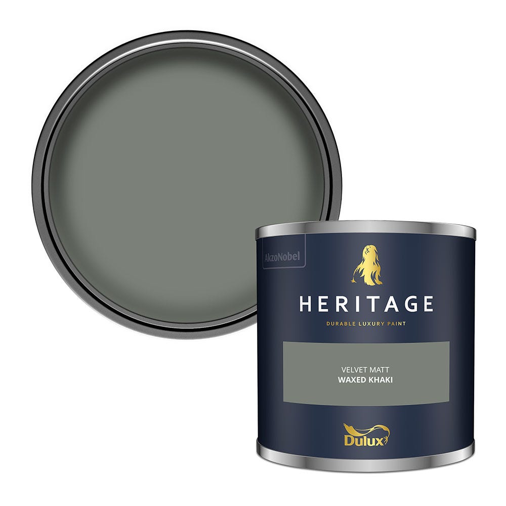 Image of Dulux Heritage Tester Waxed Khaki 125ml