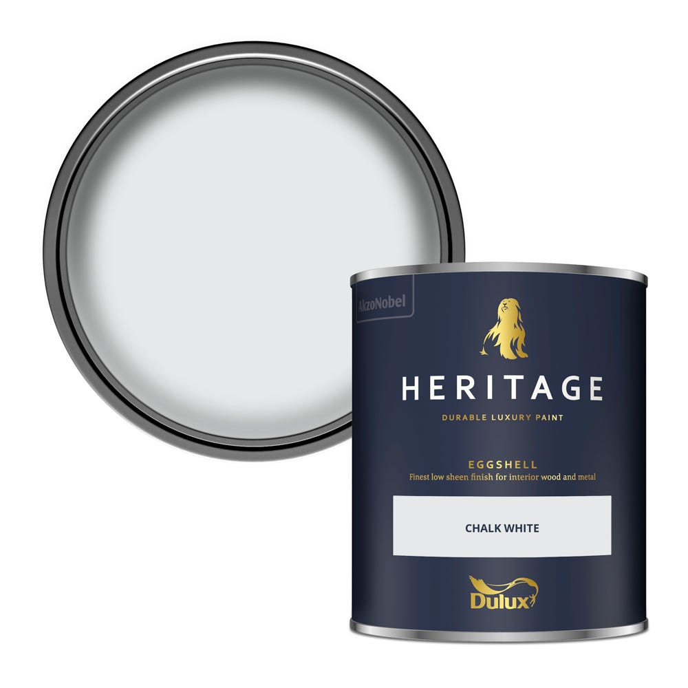 Product image for Dulux Heritage Eggshell Chalk White 750ml