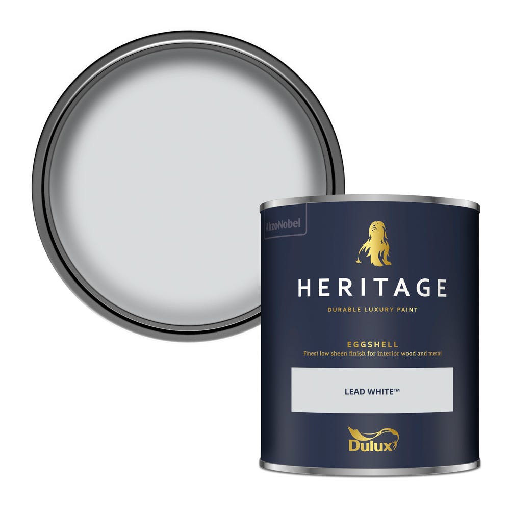 Product image for Dulux Heritage Eggshell Lead White 750ml