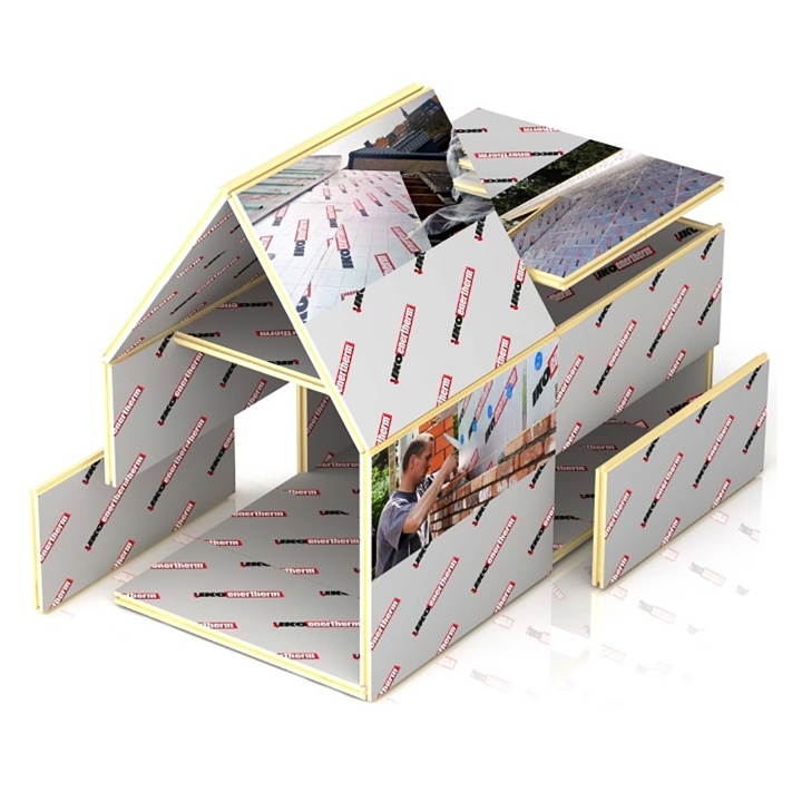 Product image for IKO Enertherm ALU PIR Insulation Board 2400mm x 1200mm x 50mm