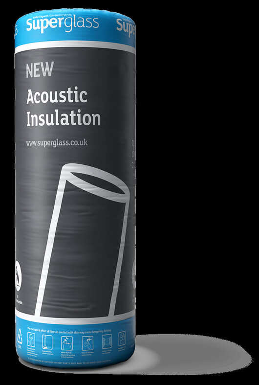 Product image for 25mm Superglass Acoustic (APR) Insulation Roll (27m2/roll)
