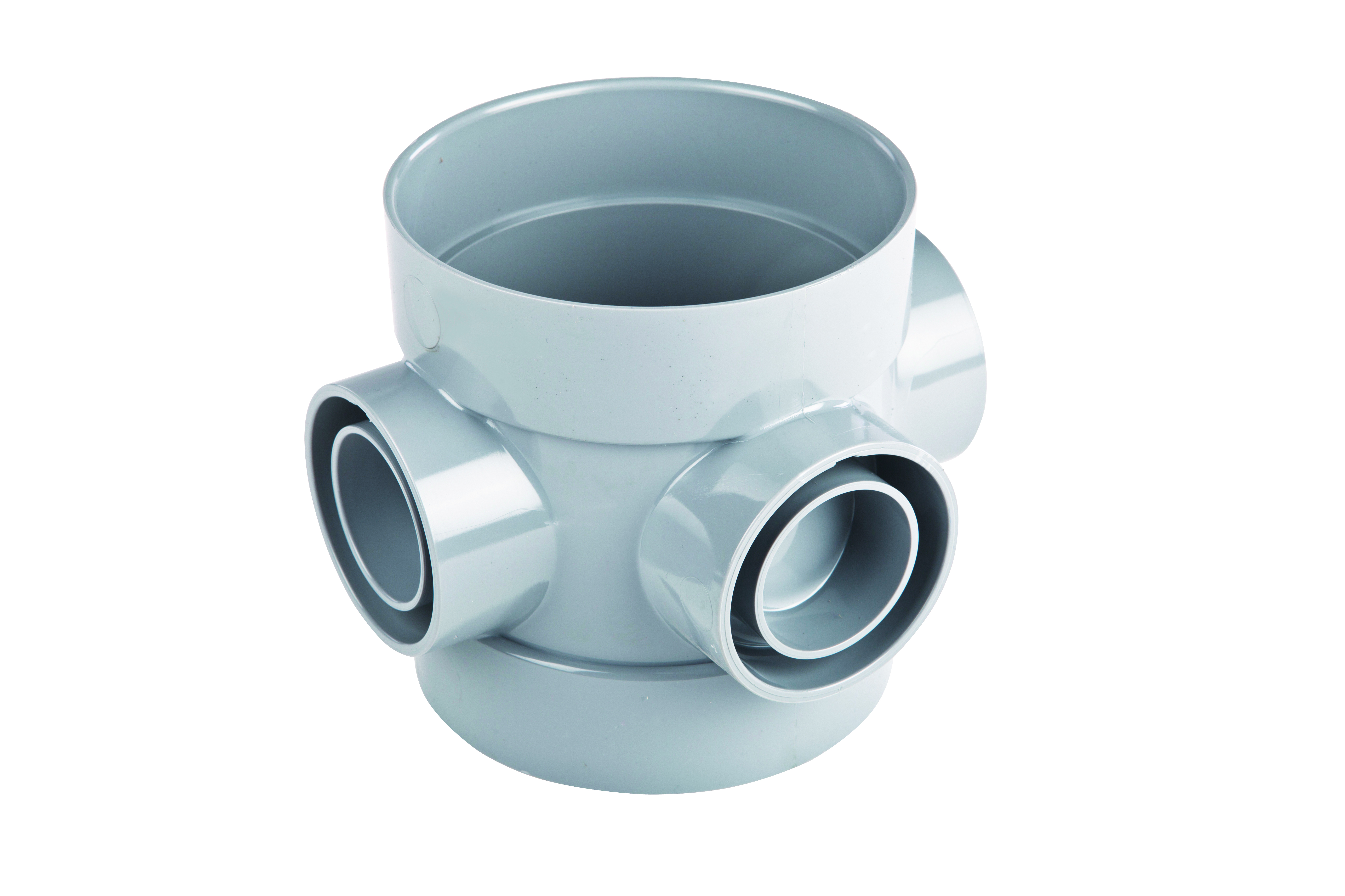 Product image for Wavin Osmasoil D/SW Short Bossed Pipe 110mm Grey