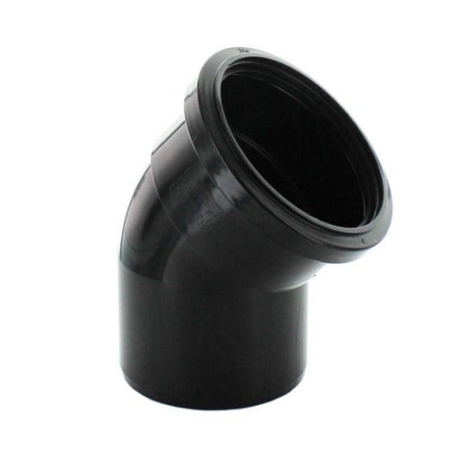 Product image for Black 110mm Soil 135° S/Socket Bend
