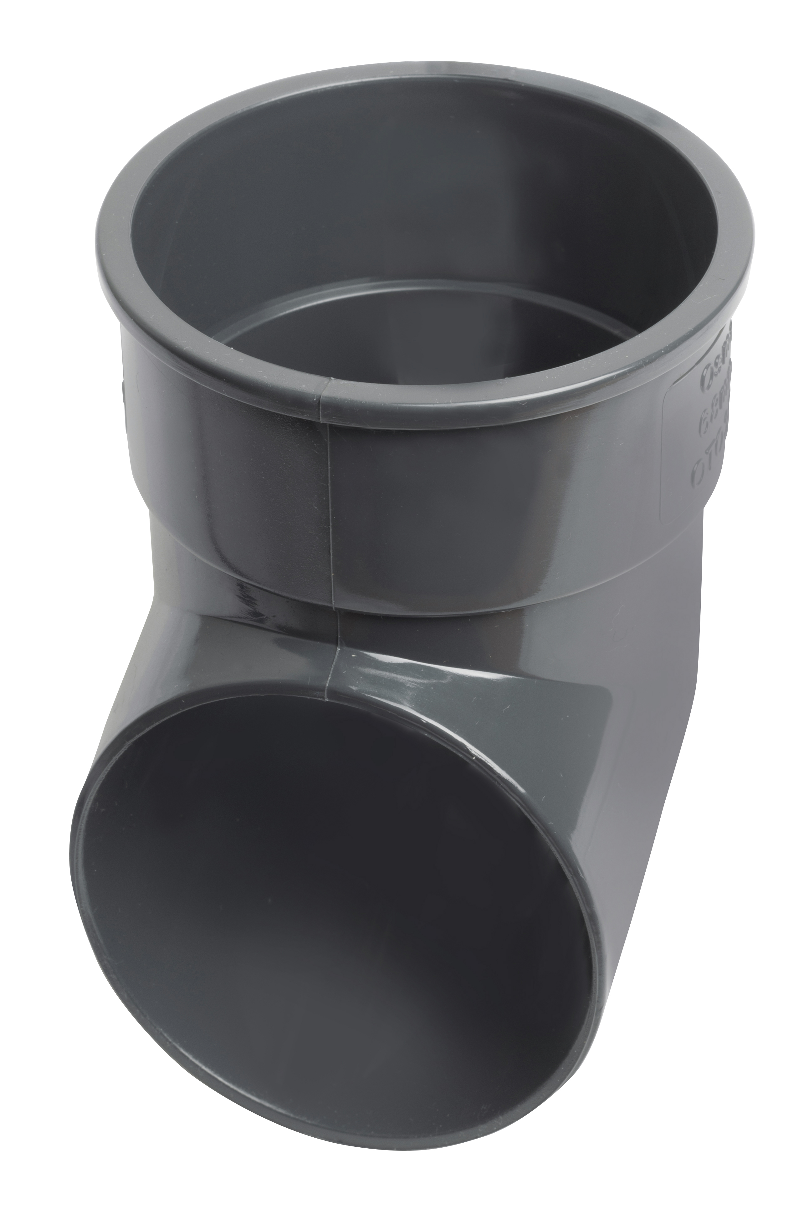 Product image for Wavin Osma Roundline Pipe Shoe 68mm Anthracite Grey 0T037AG