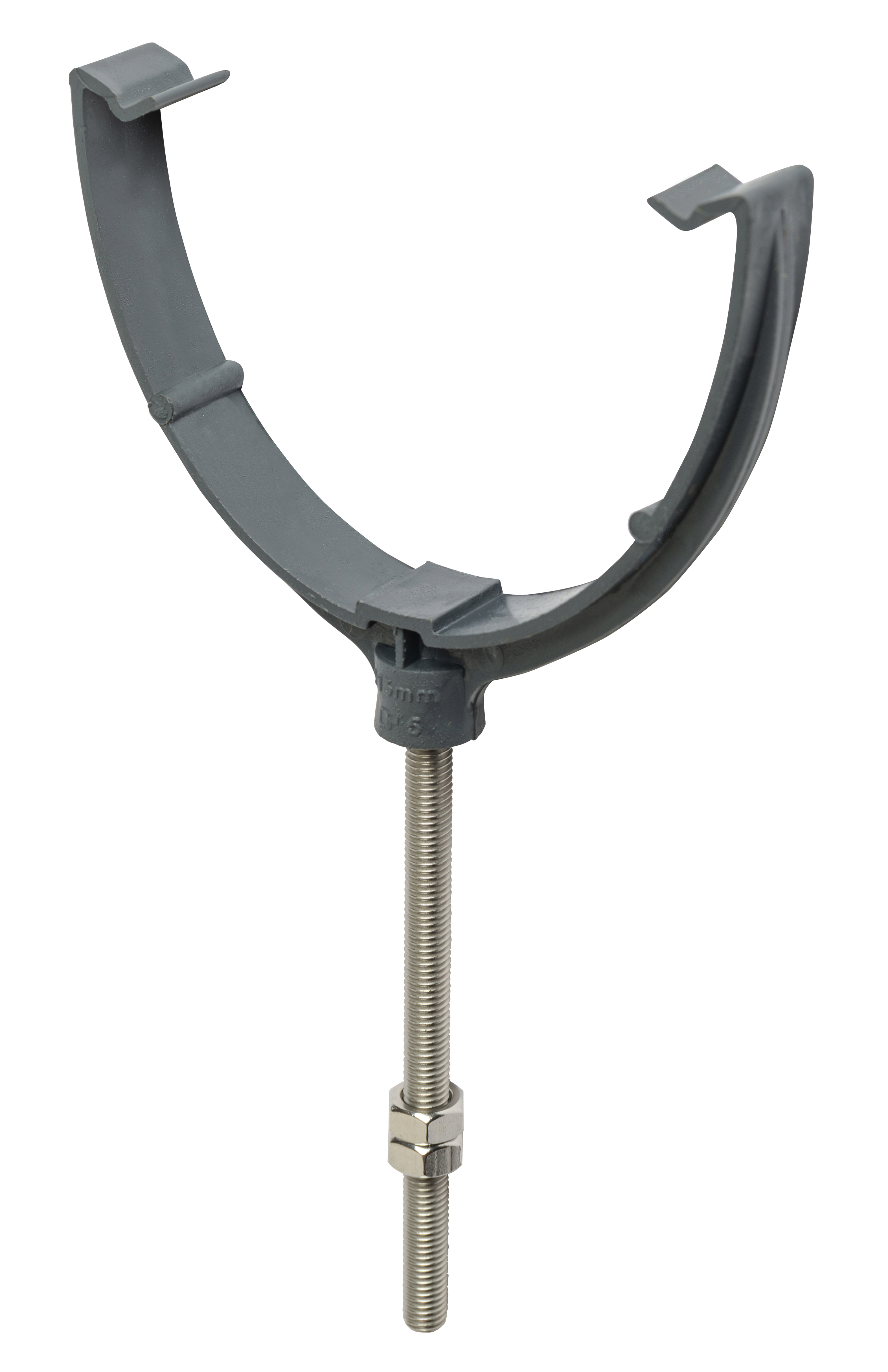 Product image for Wavin Osma Deepline Bow And Pin Rise And Fall Bracket 113mm Anthracite Grey 9T994AG