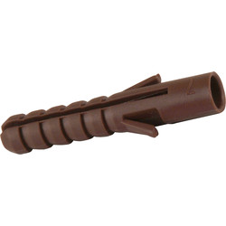 Product image for Fischer Plastic Contract Wall Plug Brown 7mm