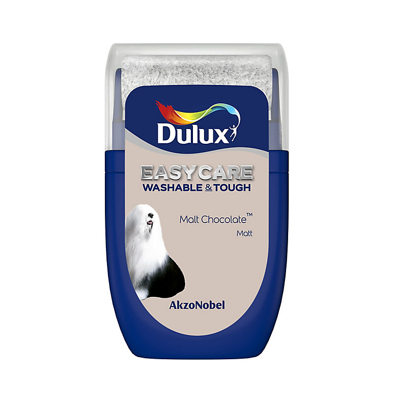 Product image for Dulux Easycare Malt chocolate Matt Emulsion paint, 30ml Tester pot