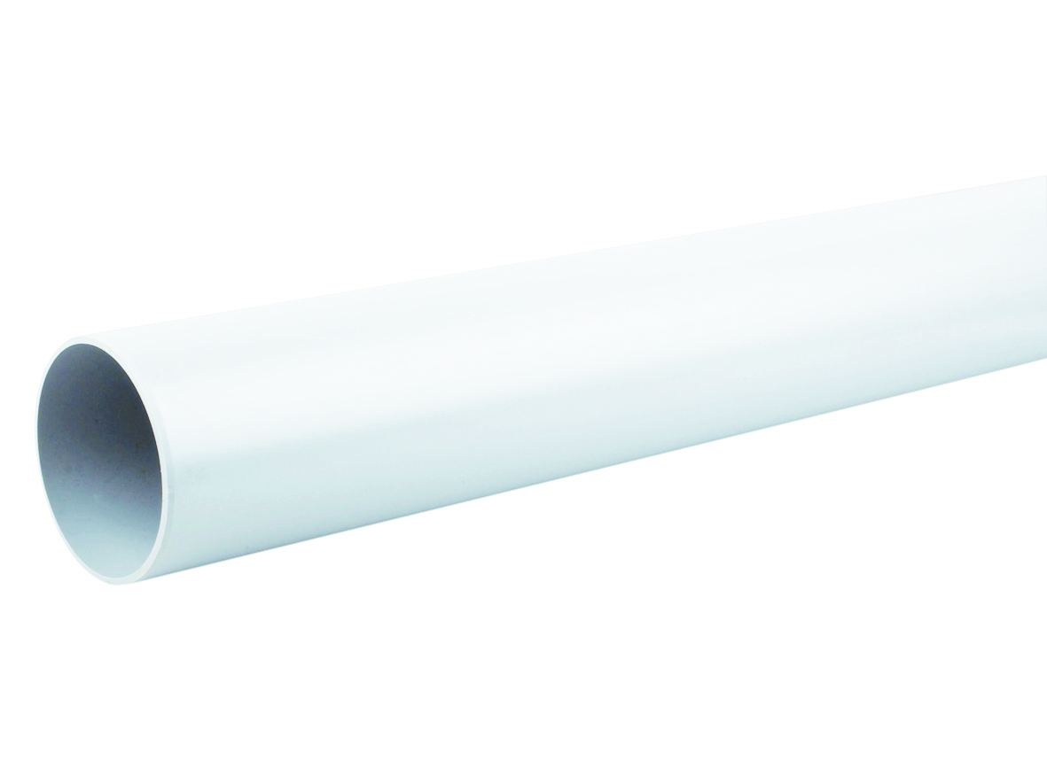 Product image for Wavin Osmasoil Plain Ended Pipe 110mm White 3m