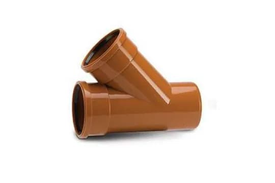 Product image for 110mm 45 Degree Equal Junction Double Socket