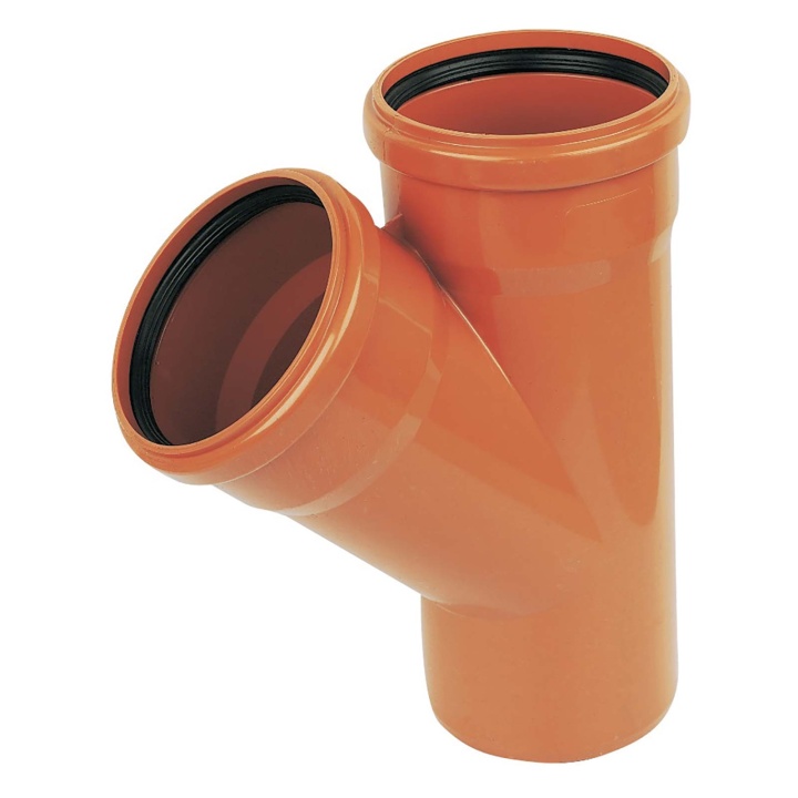Product image for 110mm 45 Degree Equal Junction Double Socket