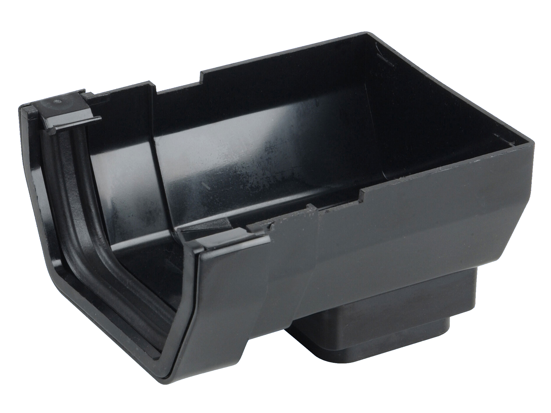 Product image for Osma Squareline 4T807 Stopend Outlet 100mm Black