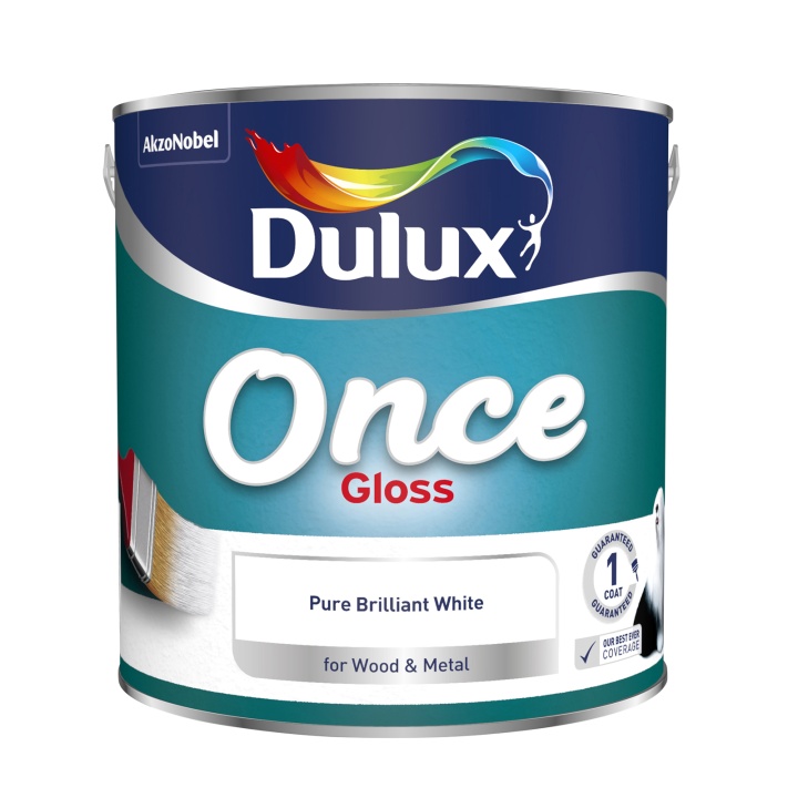 Product image for Dulux Once Gloss 2.5ltr White