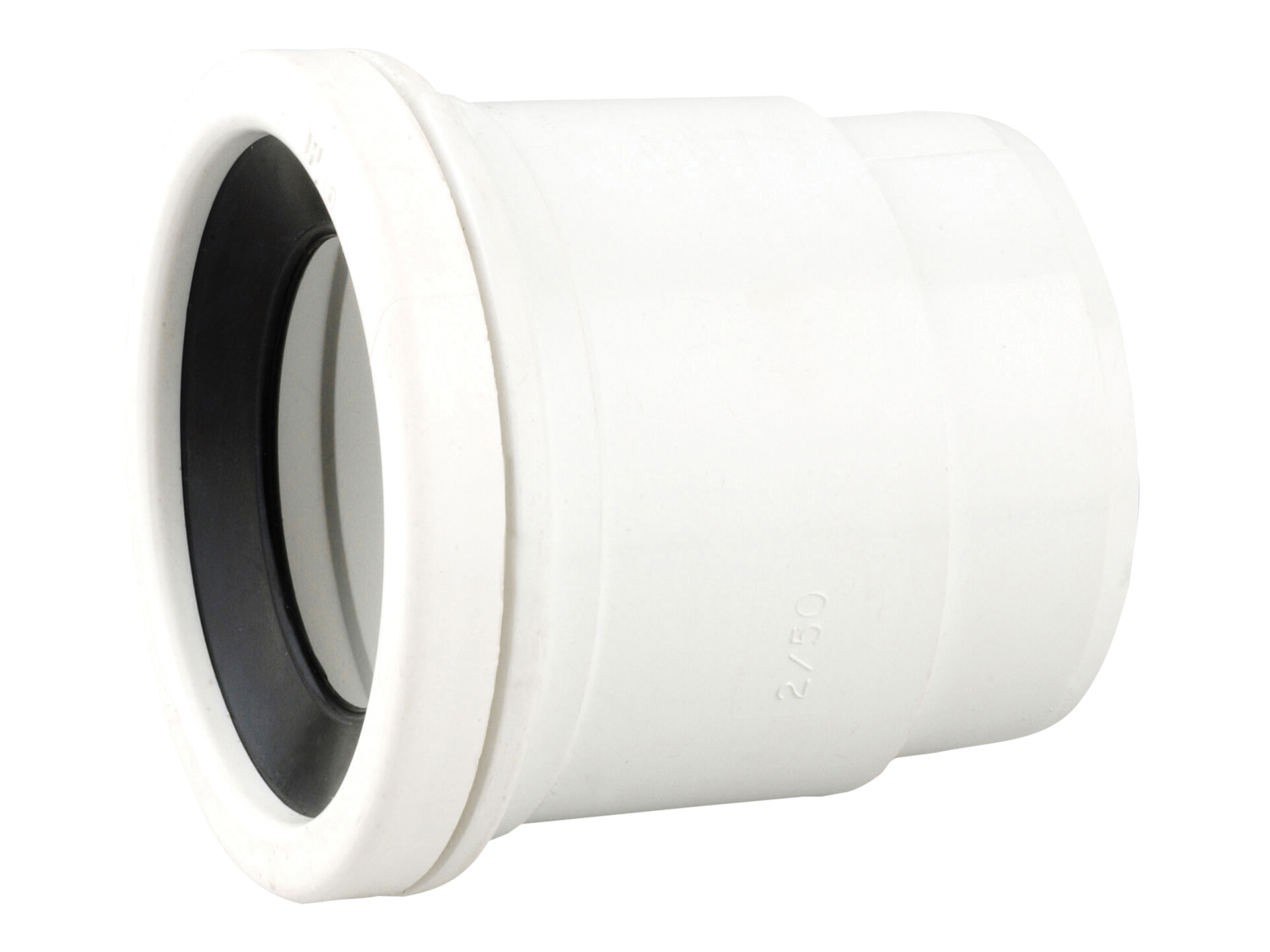 Product image for Wavin Osmasoil S/S Boss Adaptor (ring-seal) 50mm White