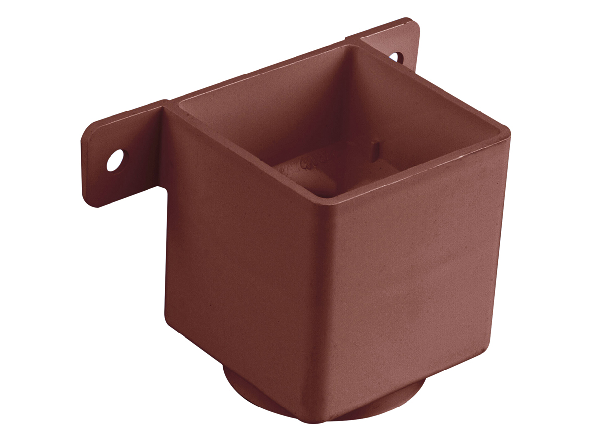 Product image for Osma Squareline 4T823 Pipe Connector And Bracket 61mm Brown